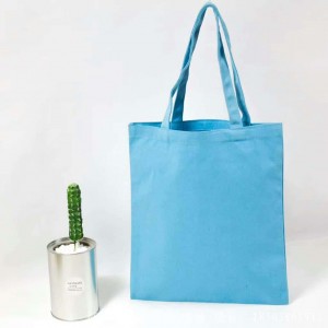 藍(lán)色空白無印刷帆布袋廠家訂制印刷