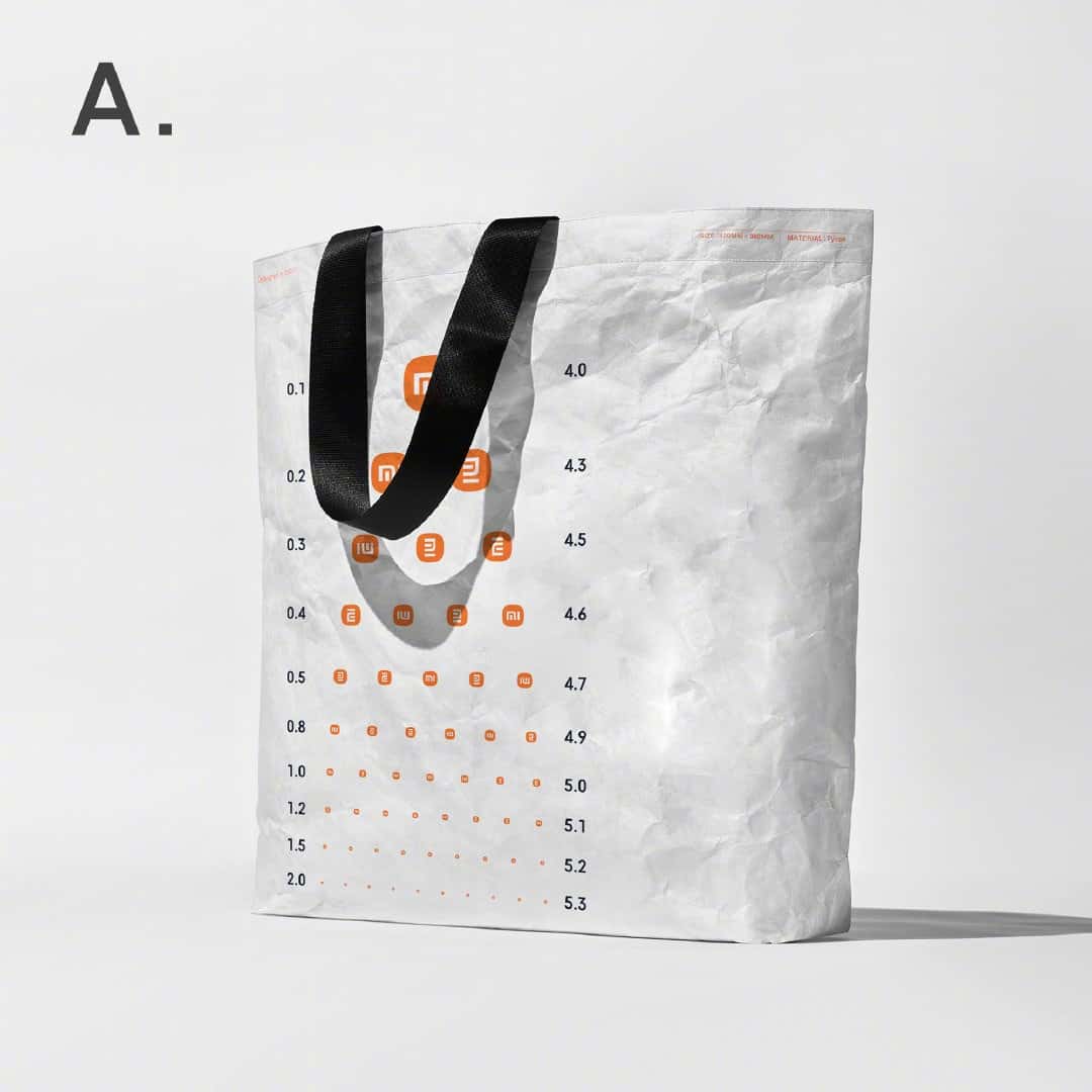 小米推出三款限量環(huán)保袋，印有新Logo制作的視力表  第2張